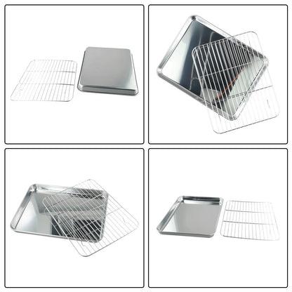 Set of 2 Stainless Steel Baking Sheet Wire Racks