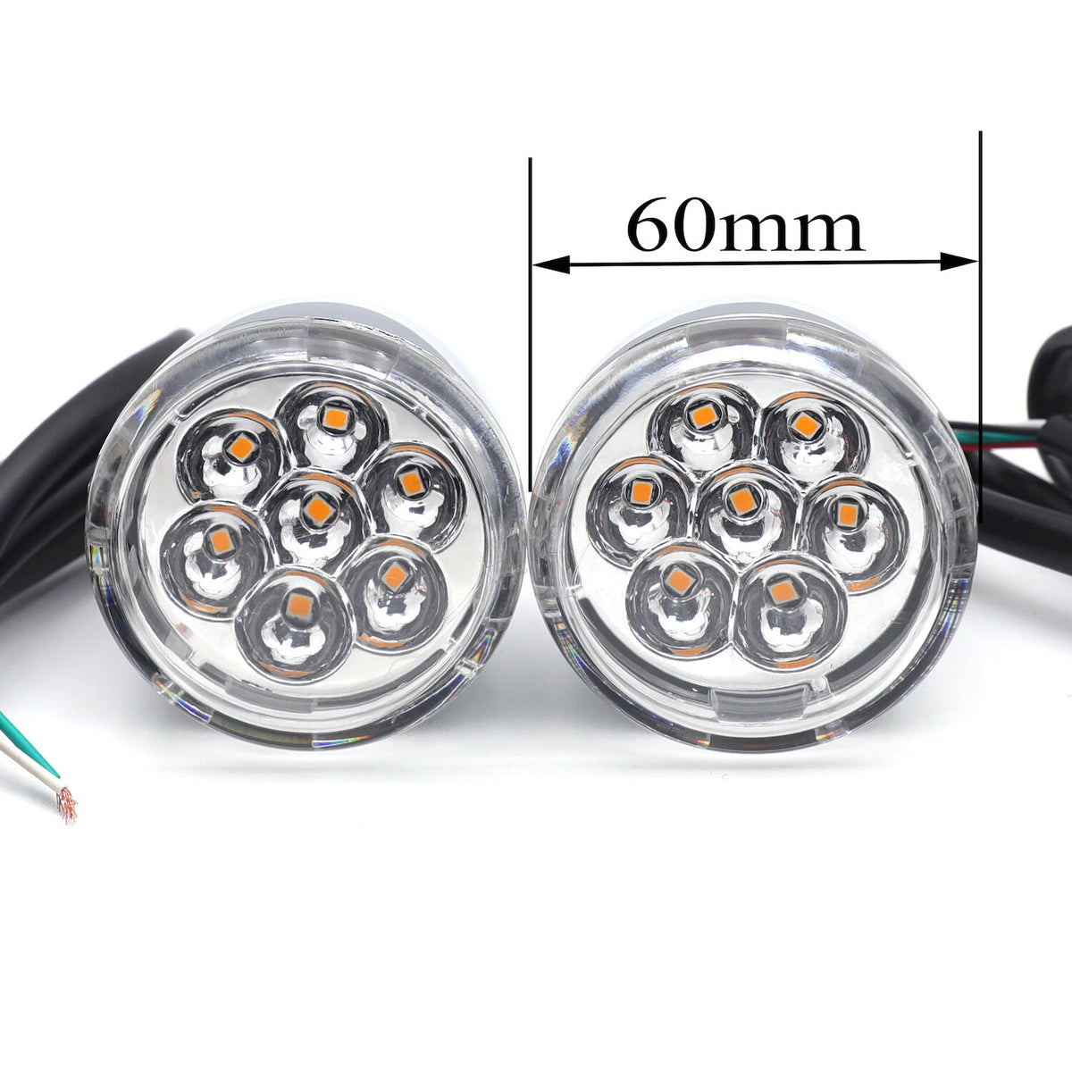 Clear Front Run Brake Turn Signal Light Indicator for Harley Sportster (1992–2023)