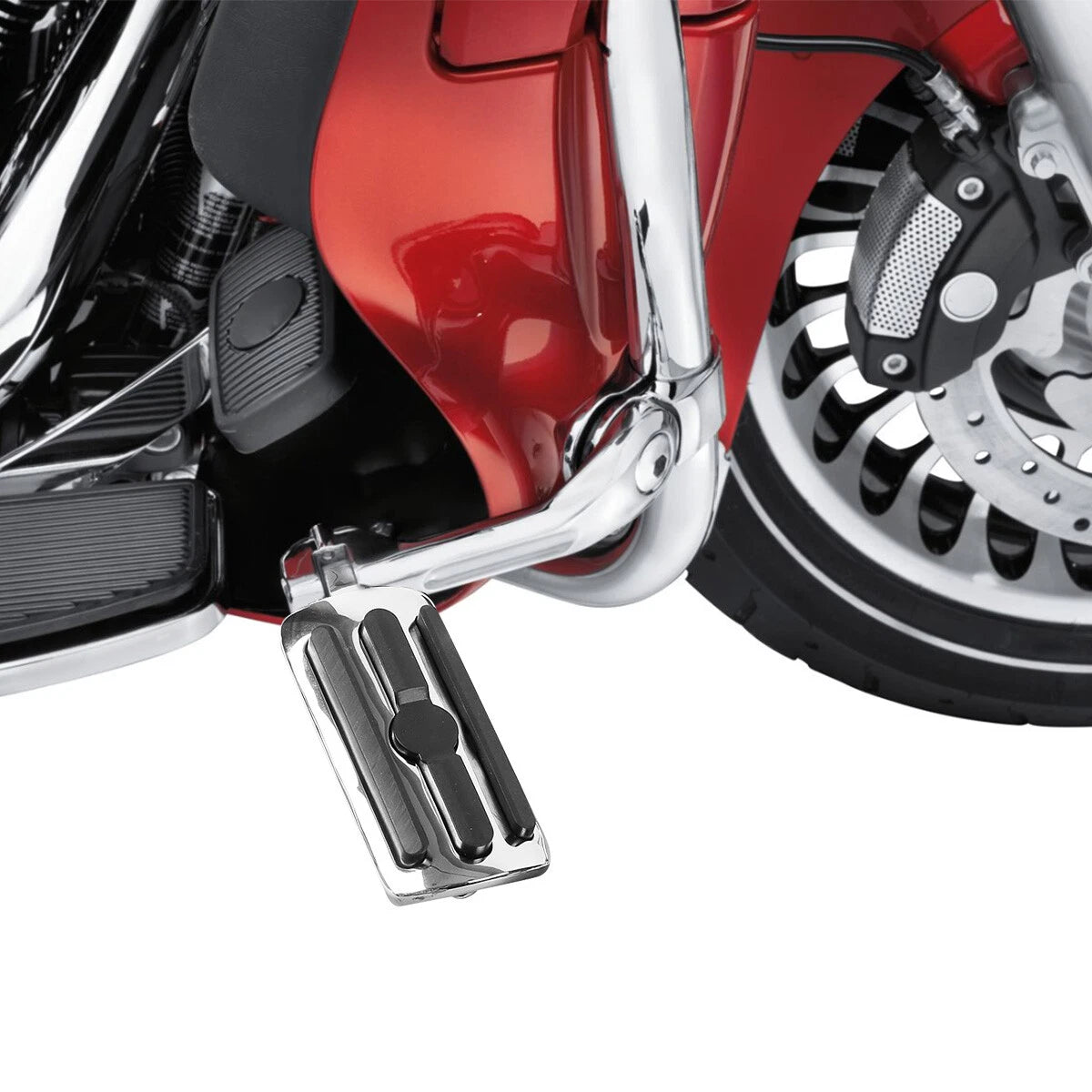 1.25" Long Angled Adjustable Highway Foot Pegs Mount Kit for Harley