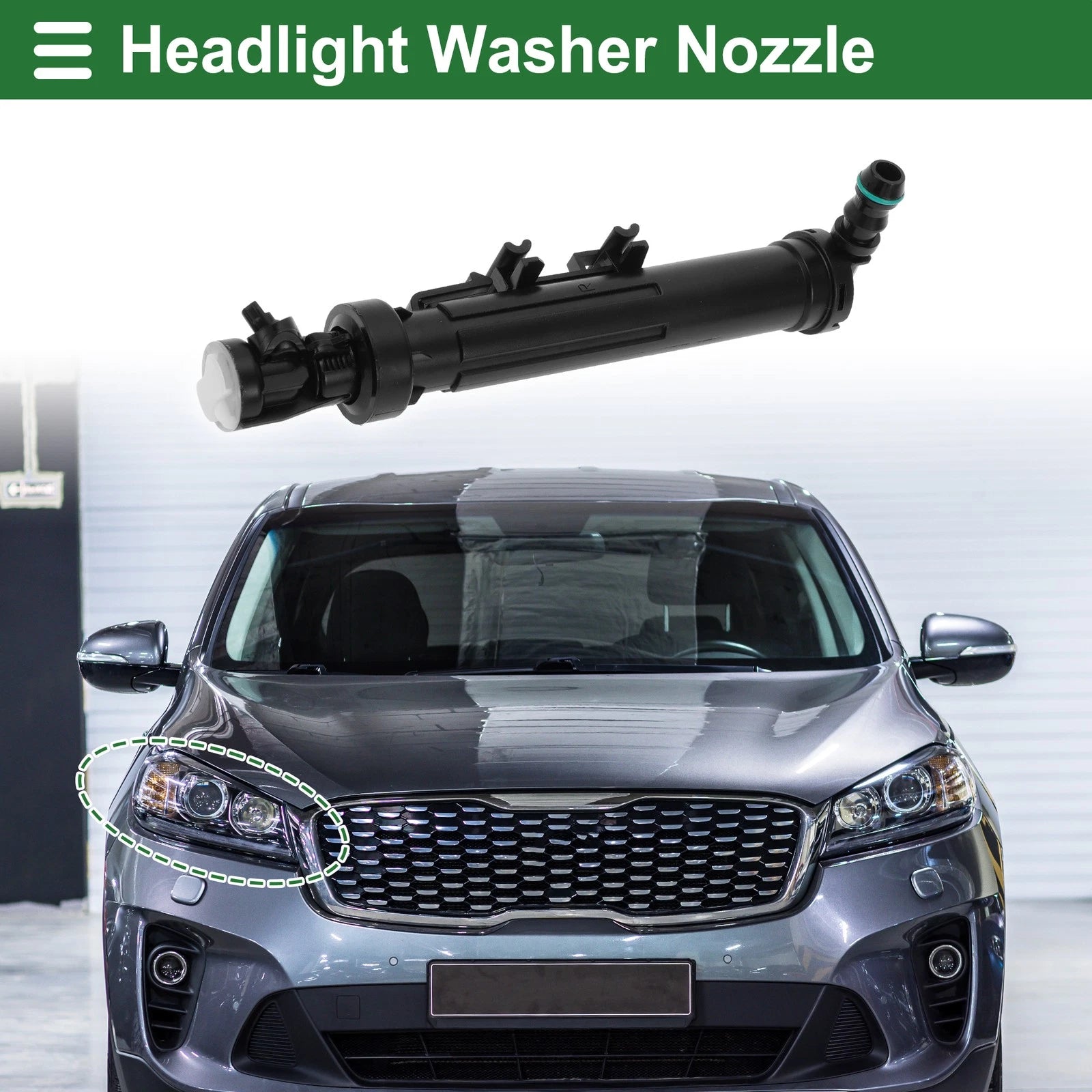 Front Passenger Side Headlight Washer Nozzle Replacement for Mercedes-Benz C-Class (2007–2014)