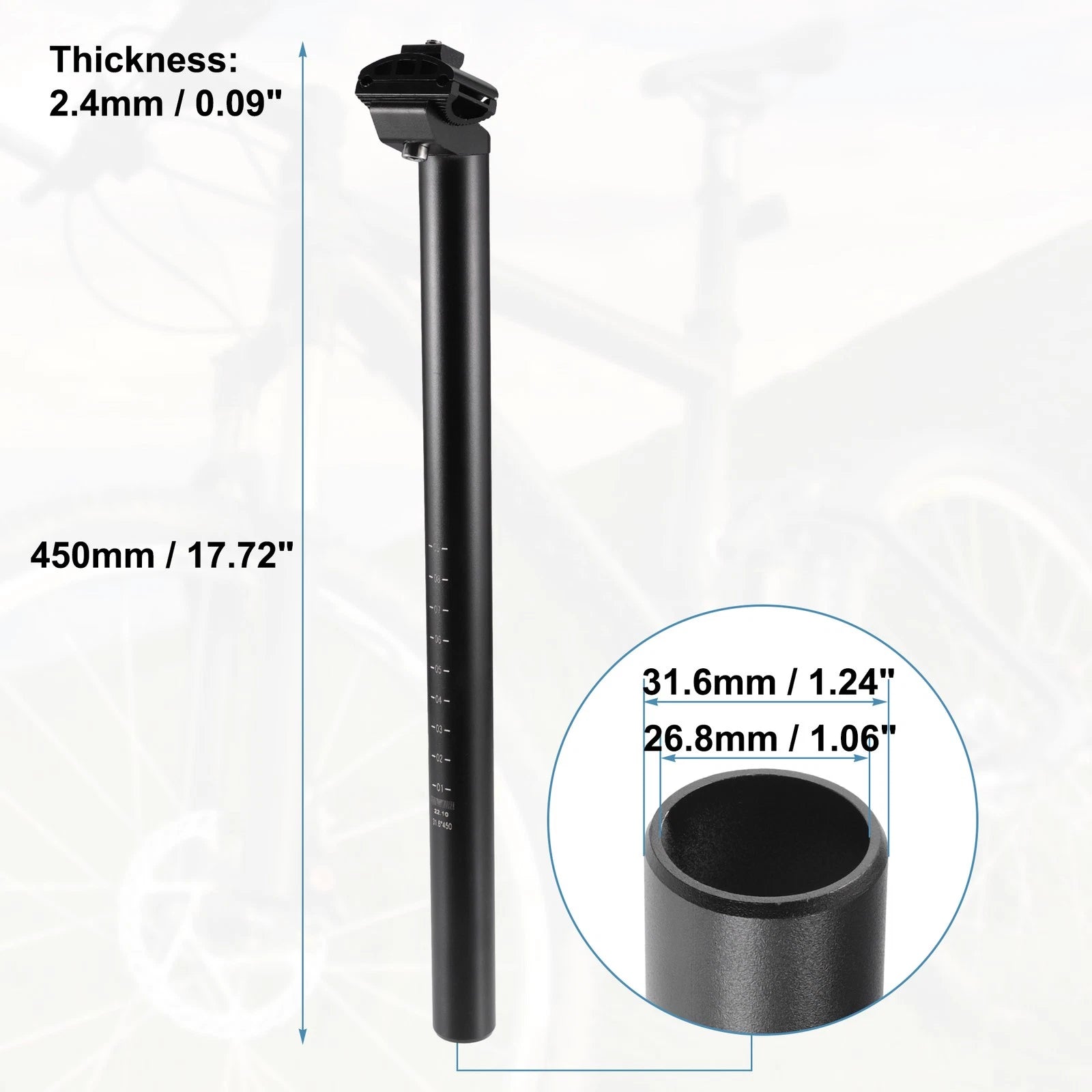 Bike Seat Post Aluminum Alloy Replacement for Universal Bicycle (2000–2026)