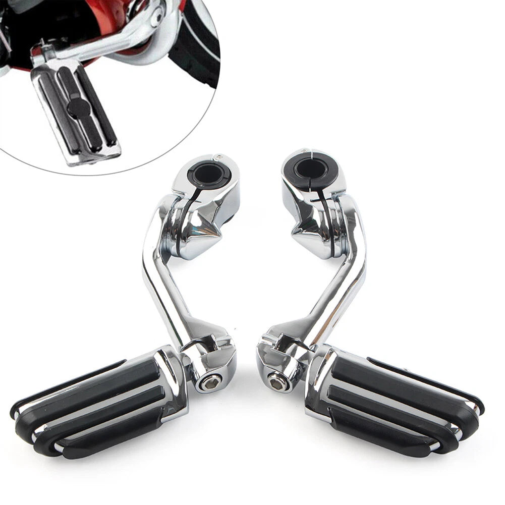 1-1/4" Highway Engine Guard Long Angled Foot Pegs for Harley Iron XL (2014–2023)