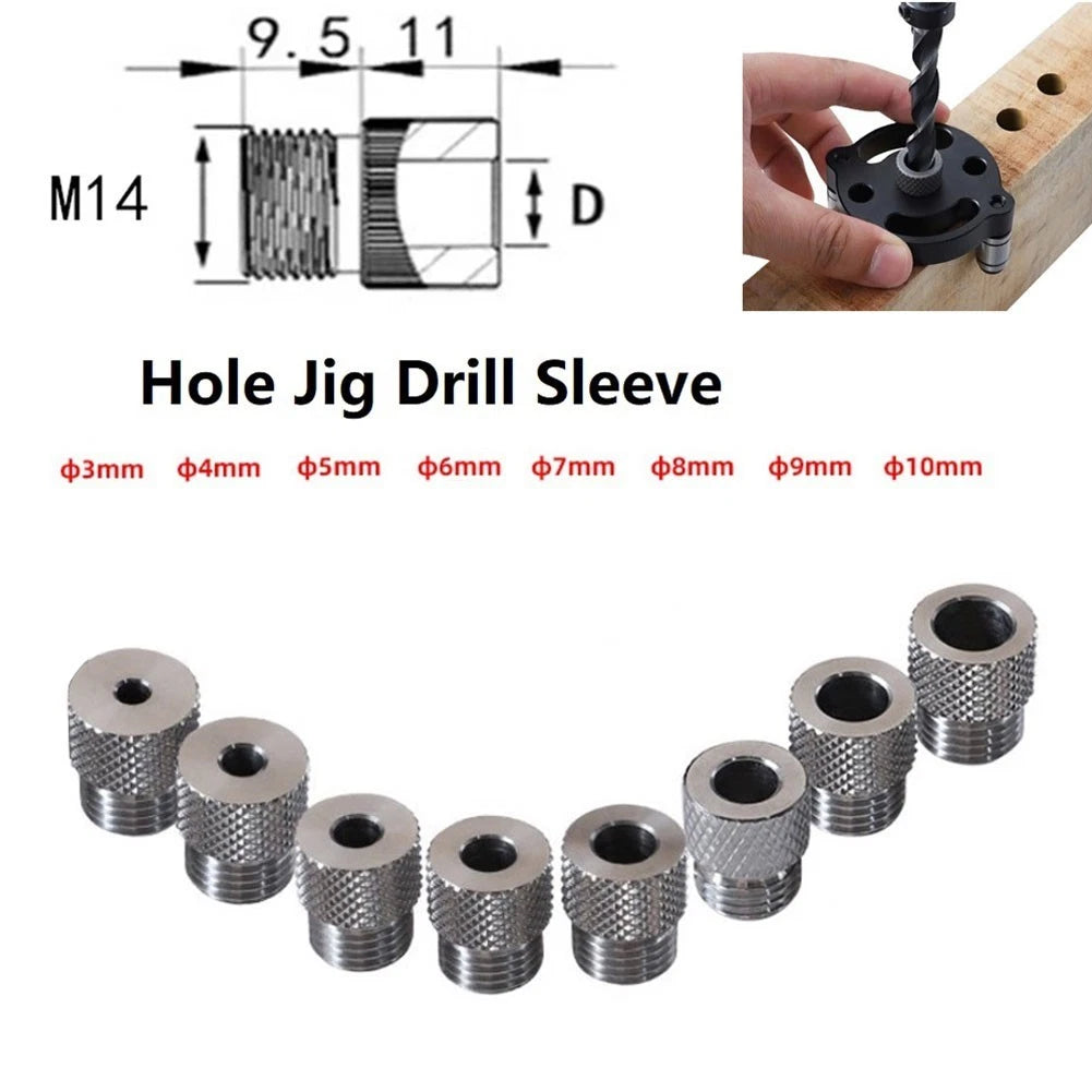 Drill Sleeve for Pocket Hole Jig (Silver Stainless Steel)