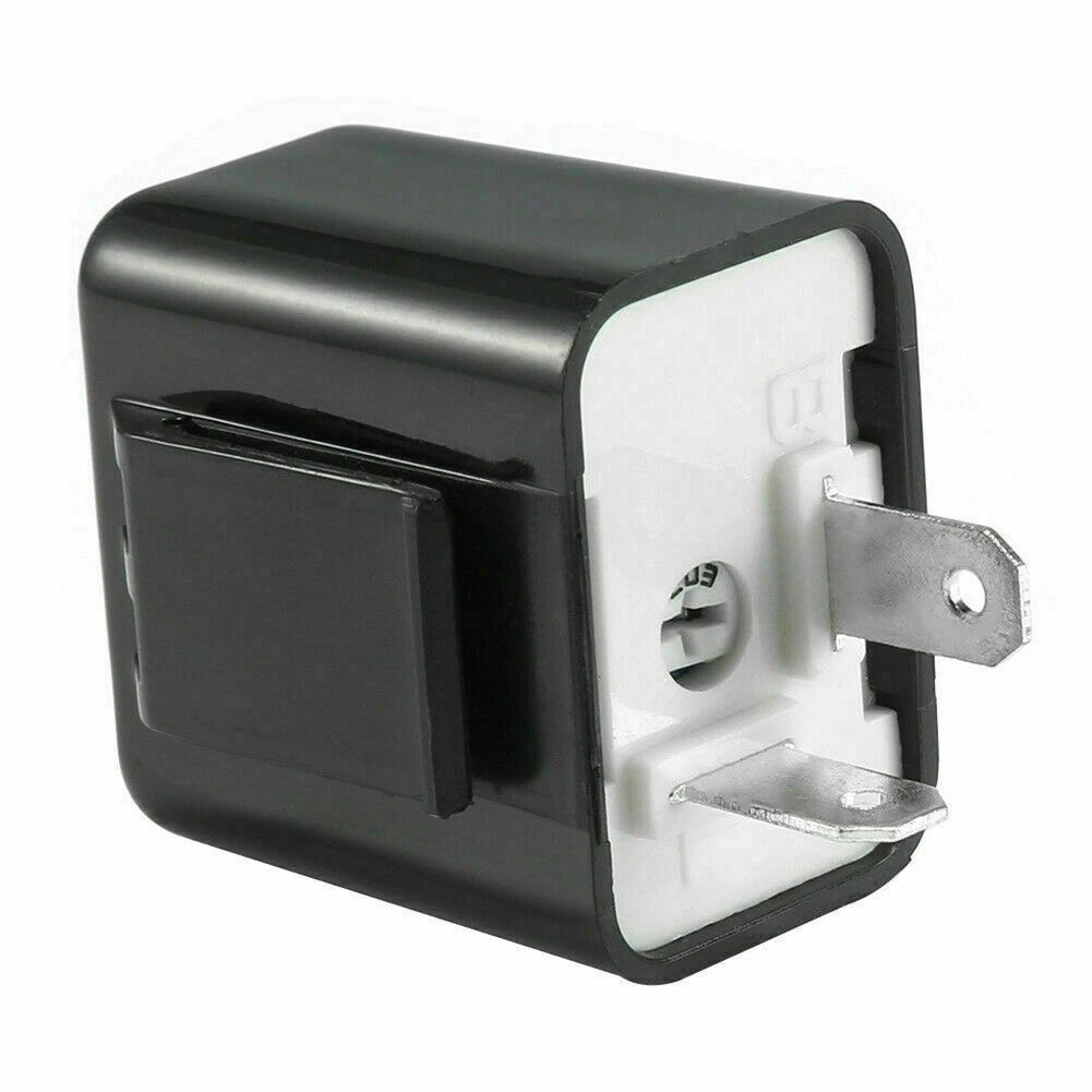 2X 2Pin 12V LED Flasher Relay for Universal Vehicles (Fix Hyper Flash)