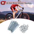 36 Set Bicycle Spokes 69mm Steel Galvanized for 12G Bike Wheels