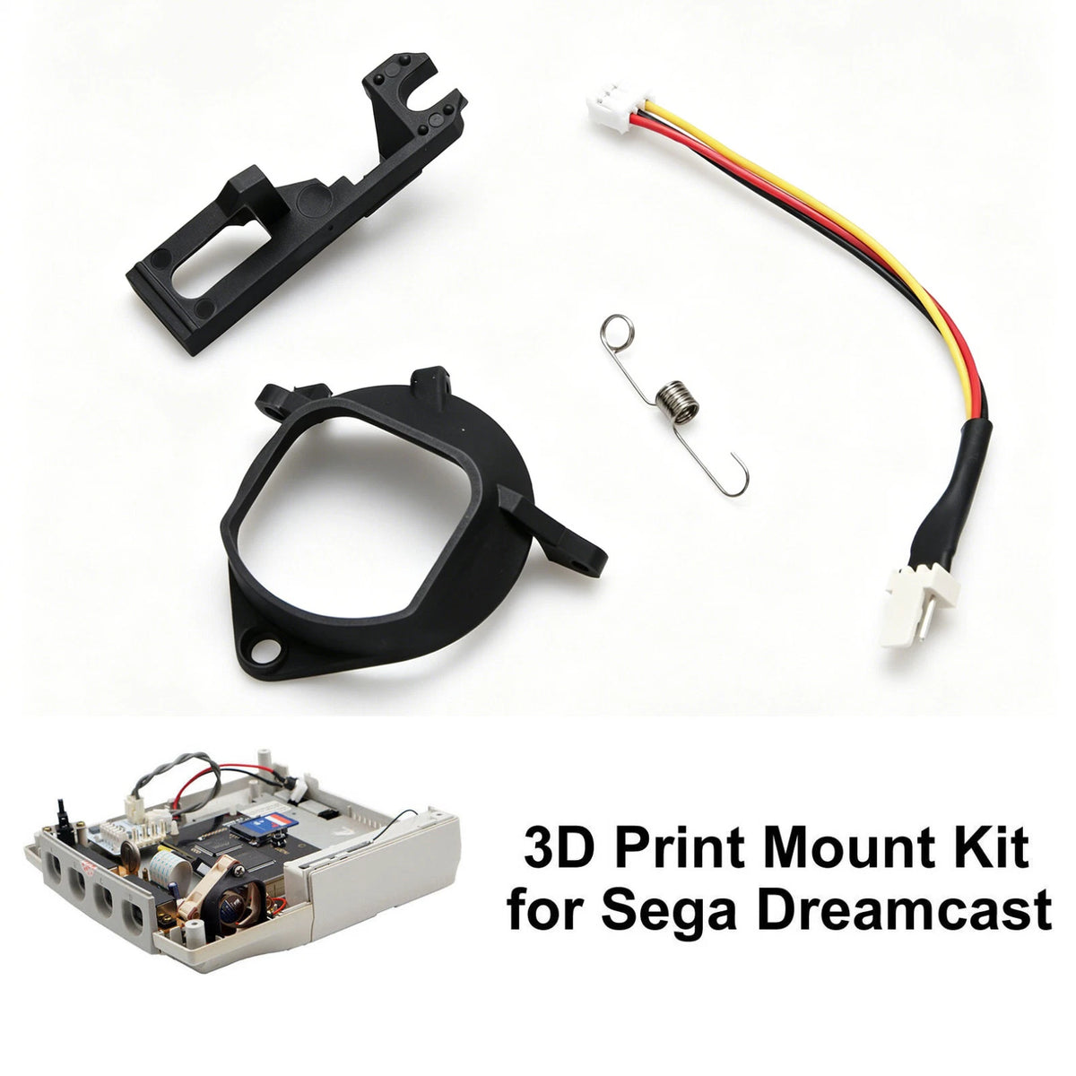 3D Printed Console Mini Fan Mount for SEGA Dreamcast (1998–2001)