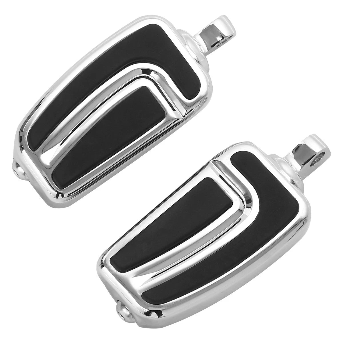 10mm Male Mount Footpegs for Harley Touring Road Electra Glide (Chrome)