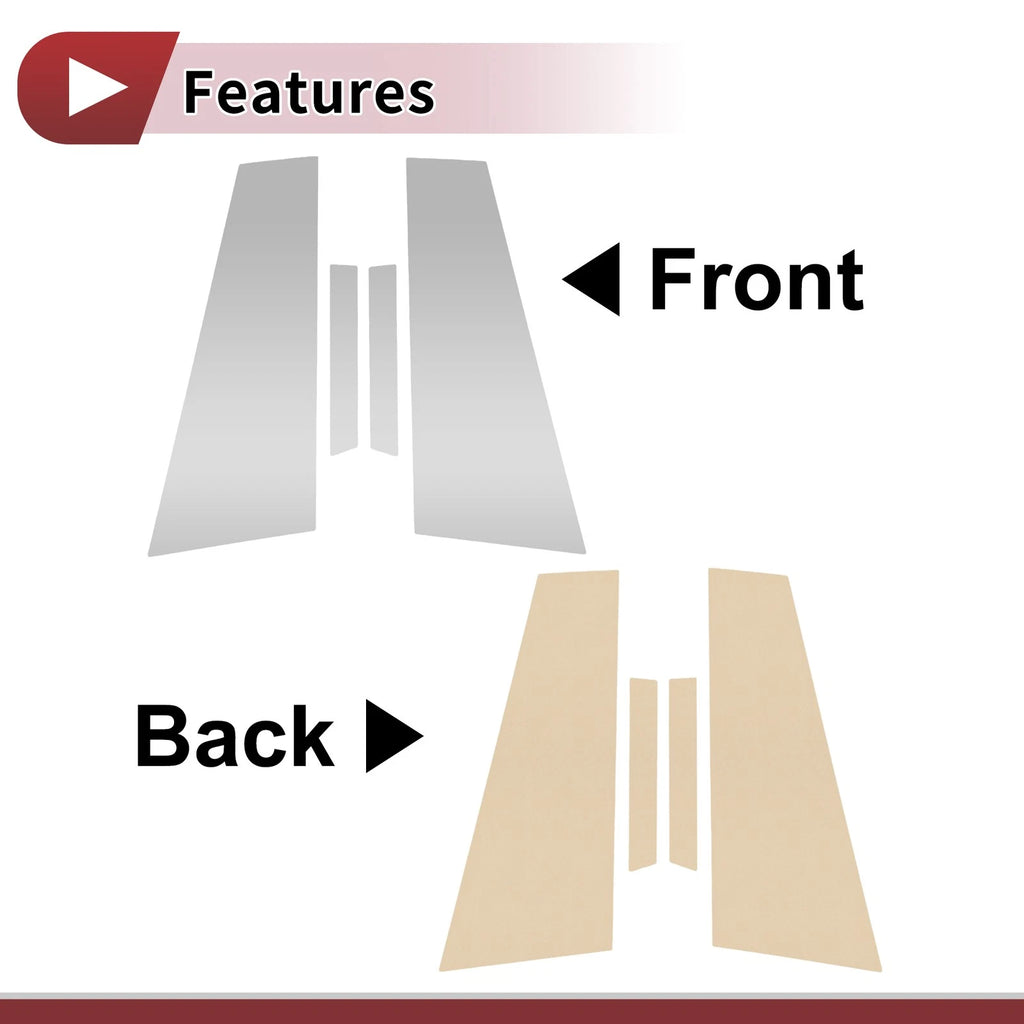 4 Pcs Door Pillar Window Trim Replacement for Mercedes-Benz CLS (2006–2011)