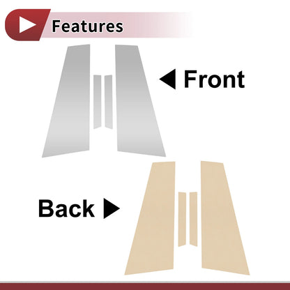 4 Pcs Door Pillar Window Trim Replacement for Mercedes-Benz CLS (2006–2011)