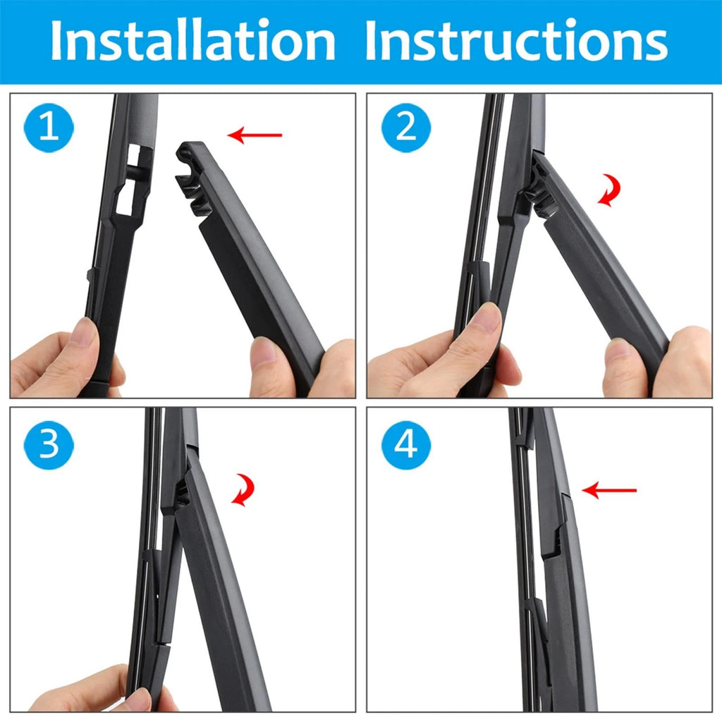 Rear Windshield Wiper Arm Set Replacement for Toyota Corolla 2001–2006