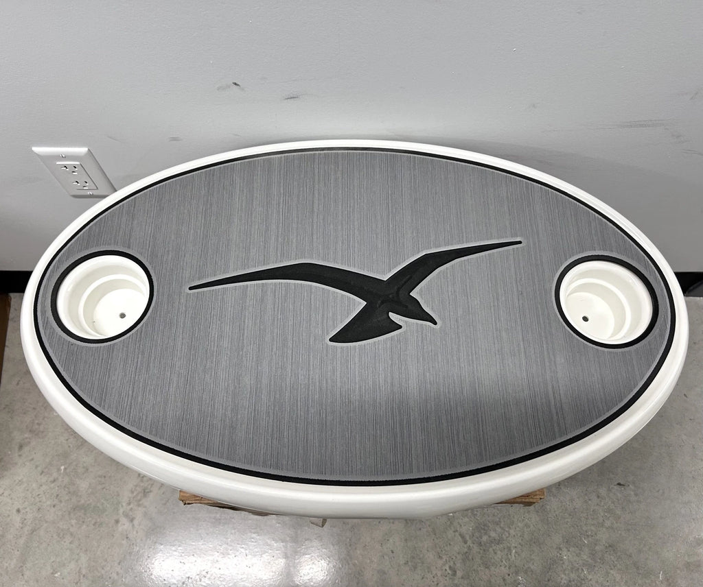 Proline Oval Table Top Grey Inlay for Springfield 18 x 30