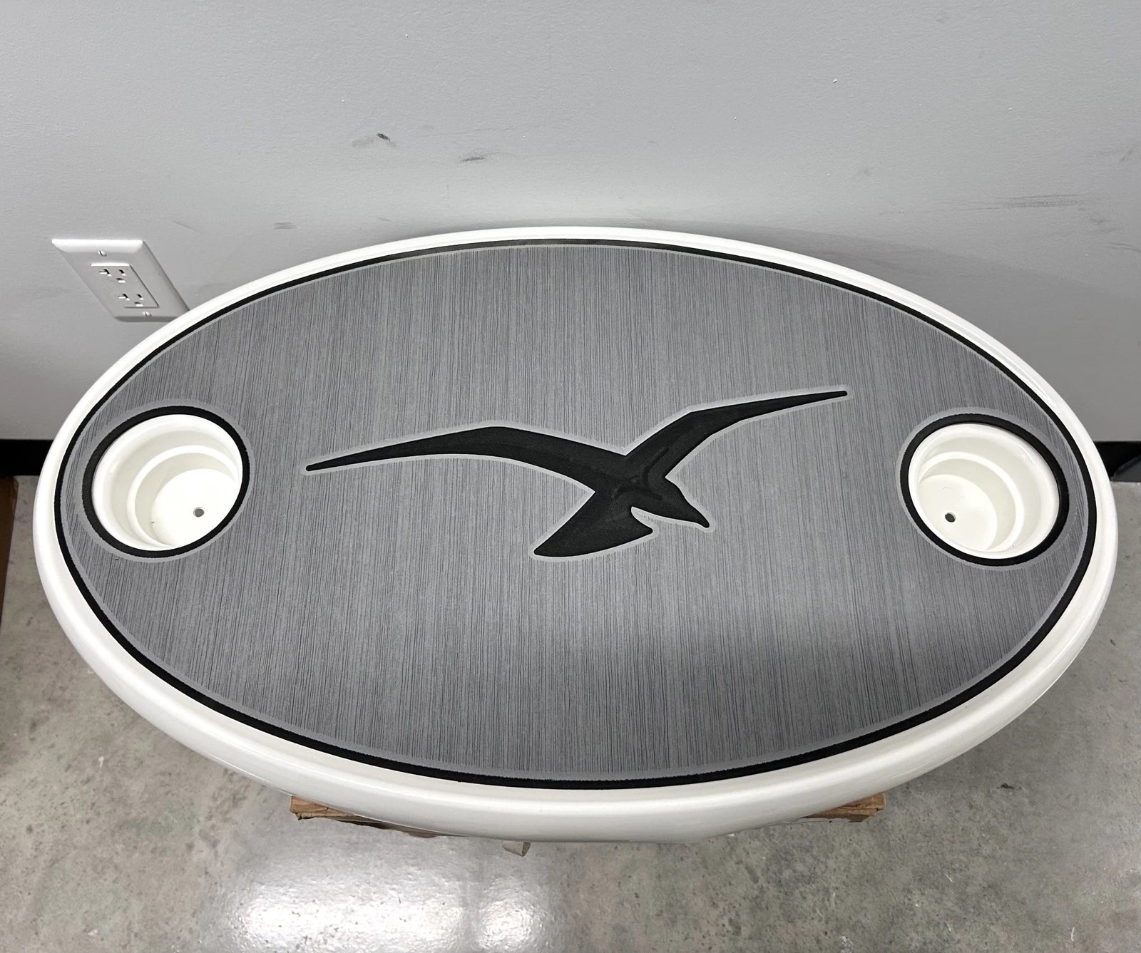 Proline Oval Table Top Grey Inlay for Springfield 18 x 30