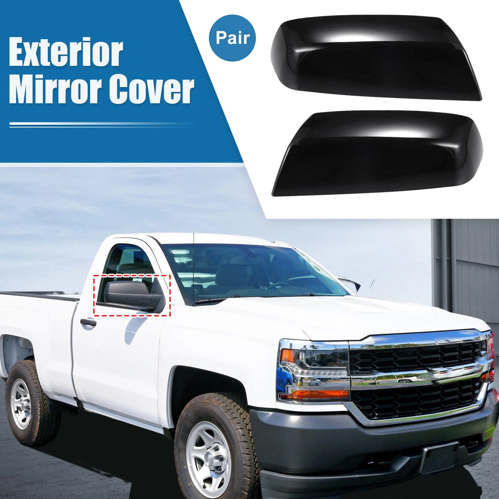 1 Pair Rear Mirror Covers for Silverado 1500 (2014–2019)