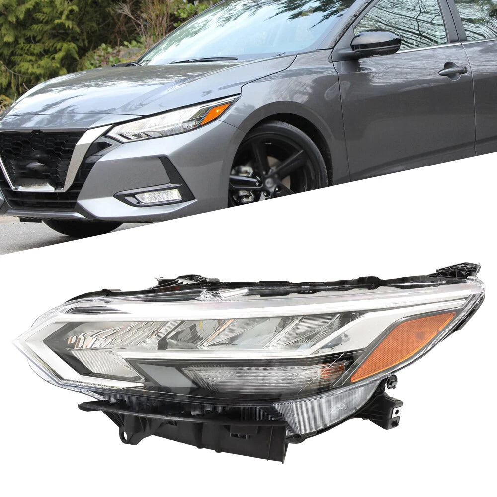 Headlight Assembly for Nissan Sentra SR (2020–2022) LED Chrome Clear