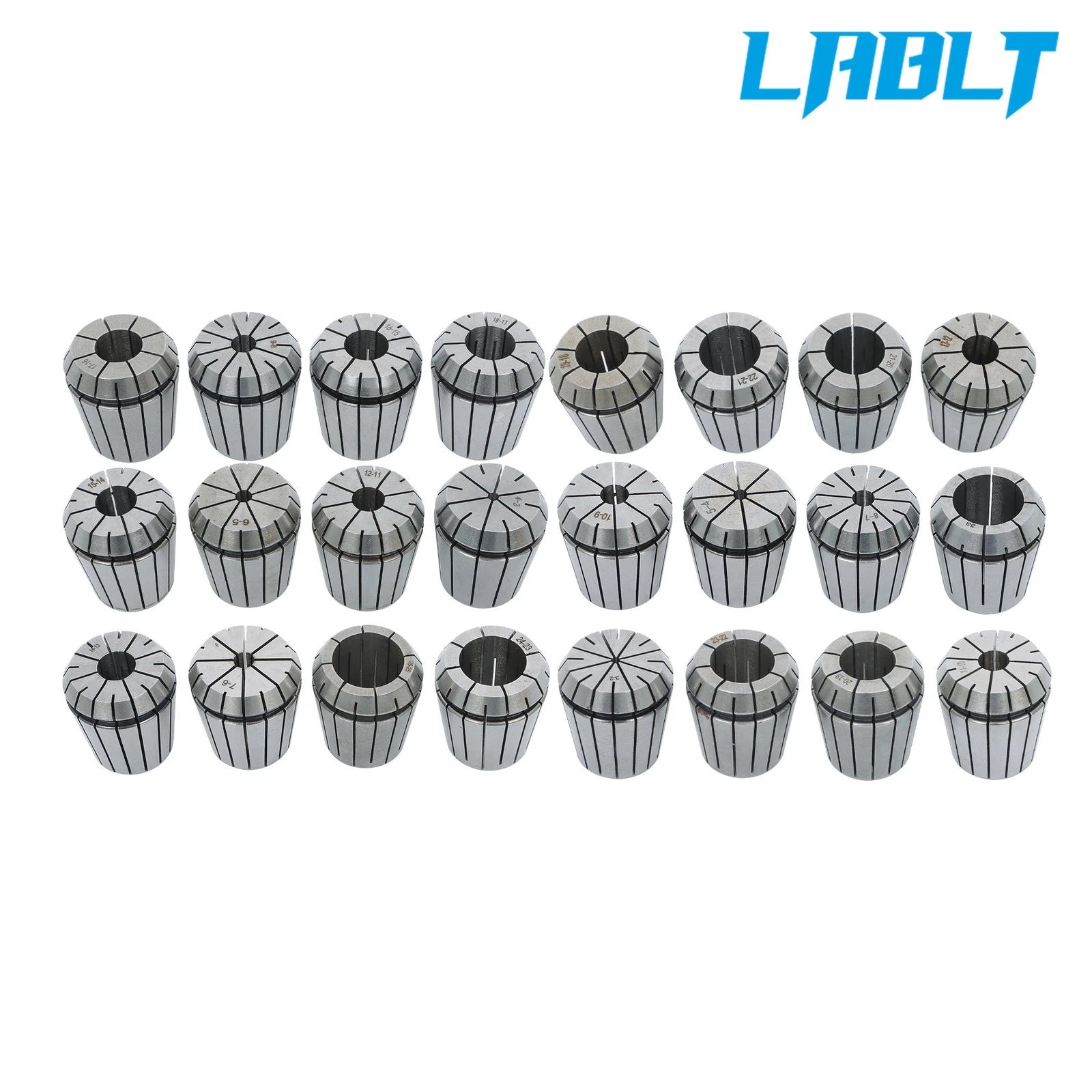 24-Pack ER40 Collet Set for Metric Size (Precision Spring Clamping)