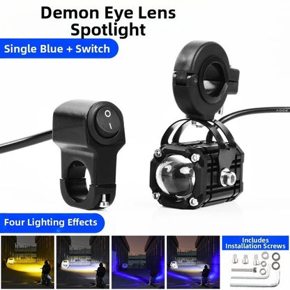 LED Devil Eye Motorcycle Spotlights for Handlebars and Frames (2010–2023)