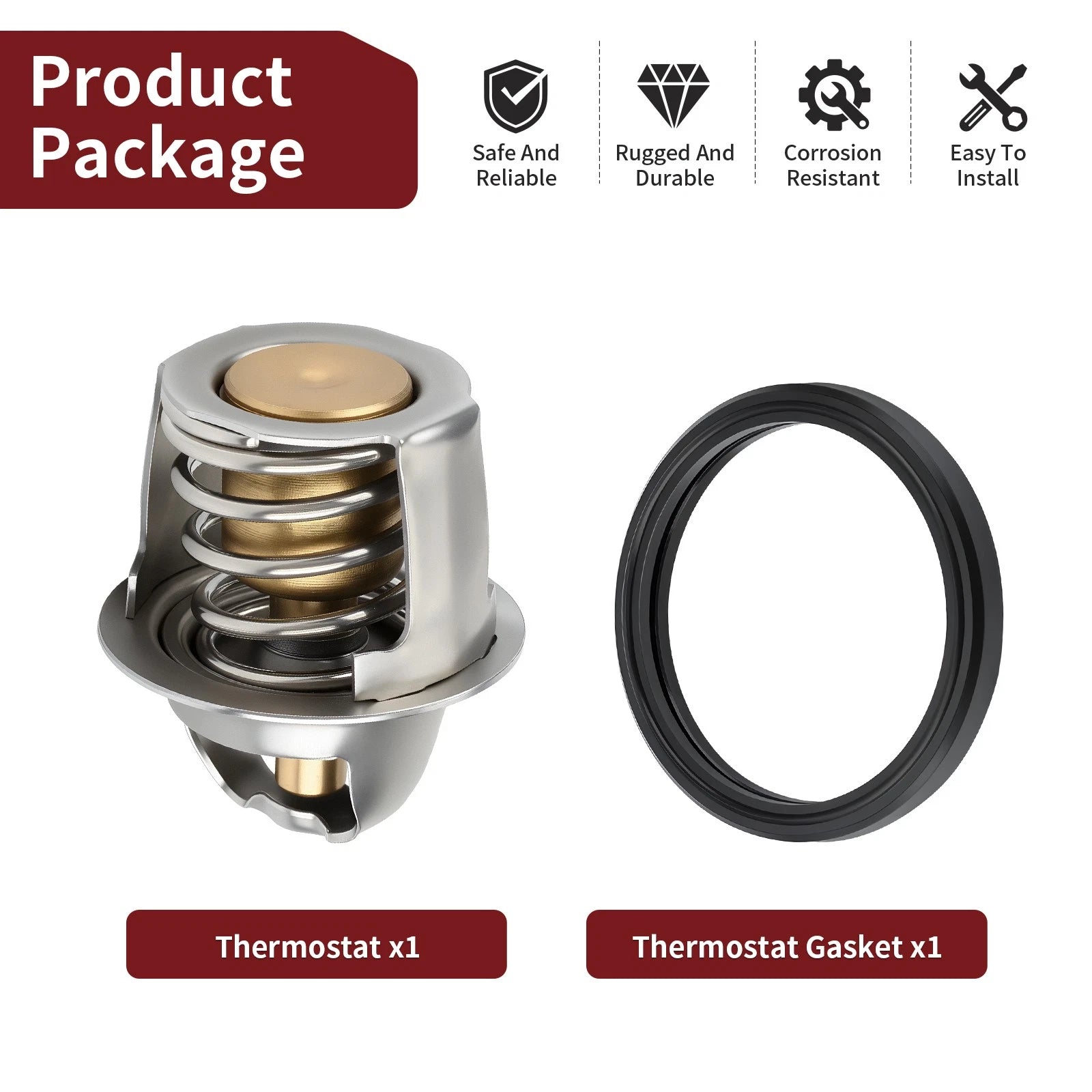 Thermostat & Gasket for Kawasaki Ninja 250R (1986–2007), Eliminator 250 (1988–1994)