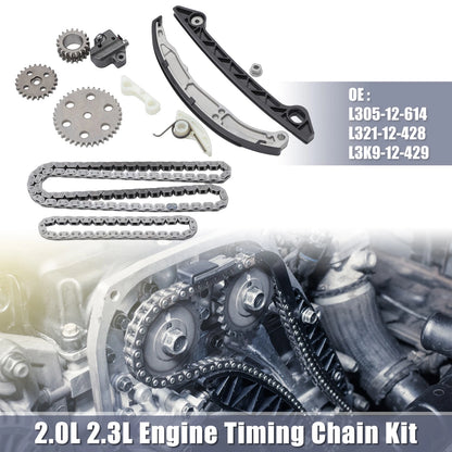 Engine Timing Chain Kit for Mazda 3 5 6 Tribute 2.3L L4 (2004–2013) TKMZ230A LF02-12-500