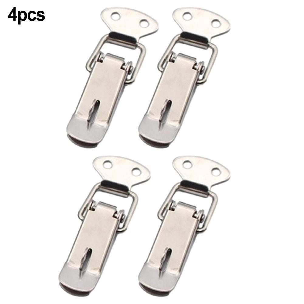 Set of 4 Stainless Steel Spring Loaded Clamps for Closet Security