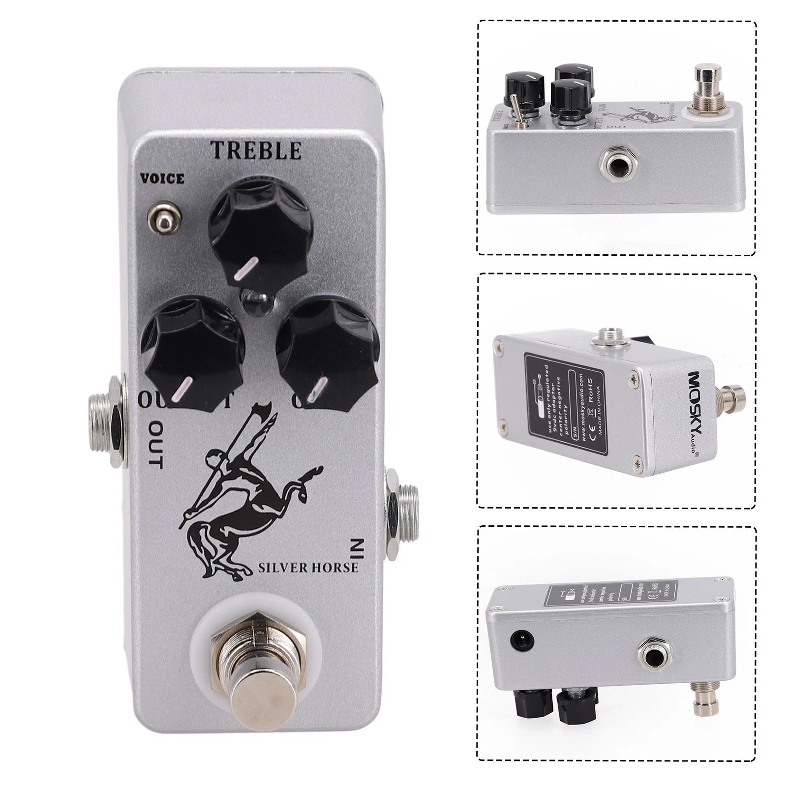Overdrive Effect Pedal Shell for Metal Output (3.7x1.5x1.3in)