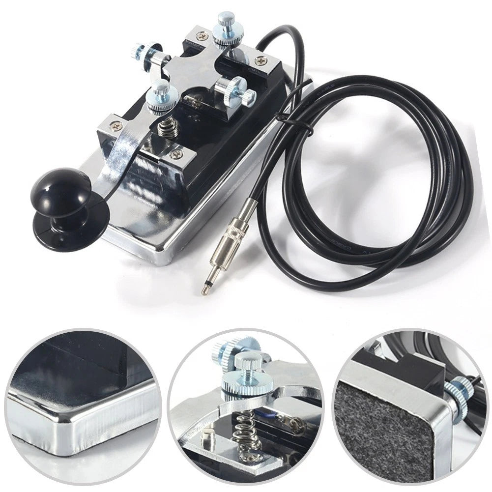 CW Shortwave Radio Key K4 Stainless Steel Paddle for Morse Code