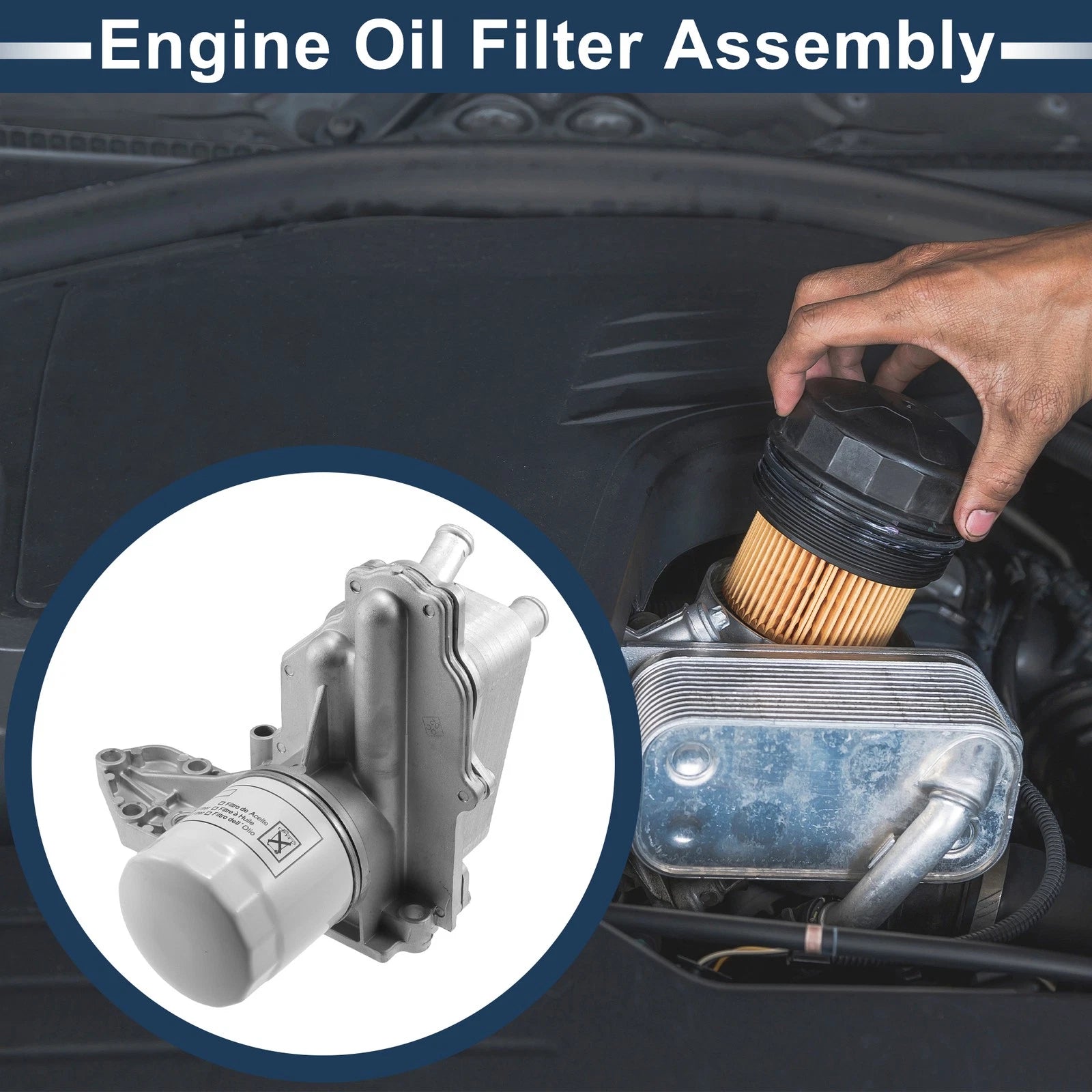 Engine Oil Cooler Filter Housing with Seals for Ford Transit (2014–2023)