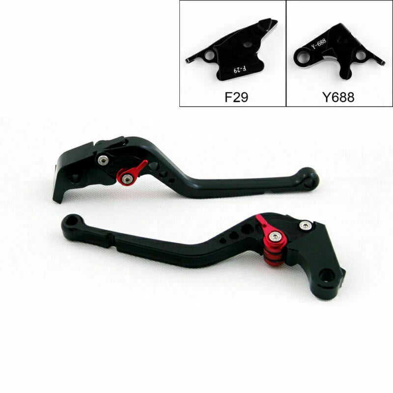 Set of 2 Long Brake Clutch Levers for Honda CBR600RR (2003–2006) CBR954RR (2002–2003) Black T9