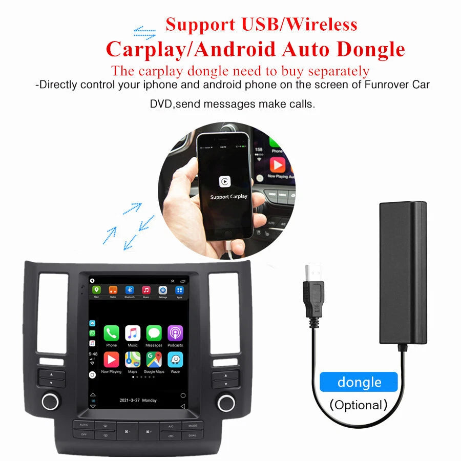 9.7" Android 11 GPS Head Unit for Infiniti FX35 FX45 (2003–2006)