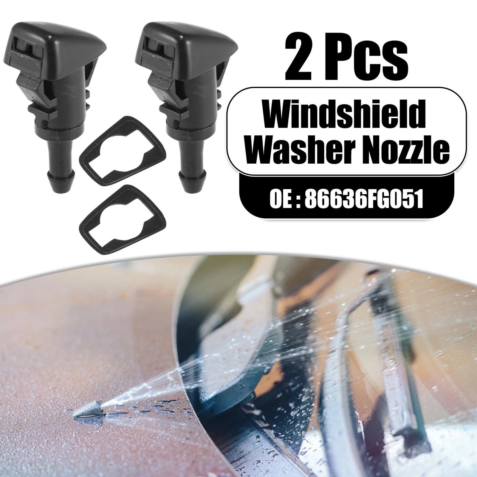 Windshield Washer Nozzles Set for Subaru Impreza 2008–2014 Replacement 2pc