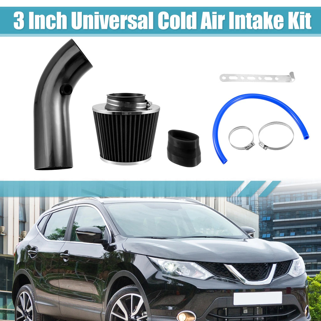 3 Inch Cold Air Intake Hose Pipe Kit with Air Filter for