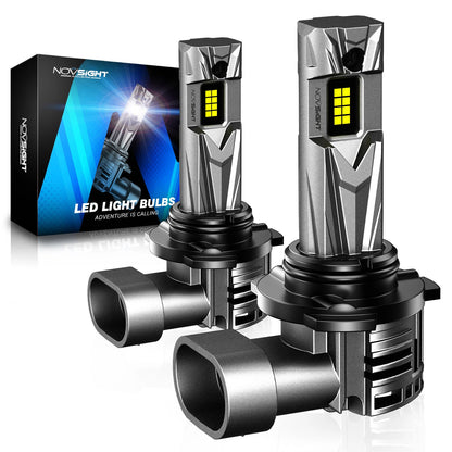 2X 9005 LED Headlight Bulbs for NOVSIGHT (18000LM, 6500K)