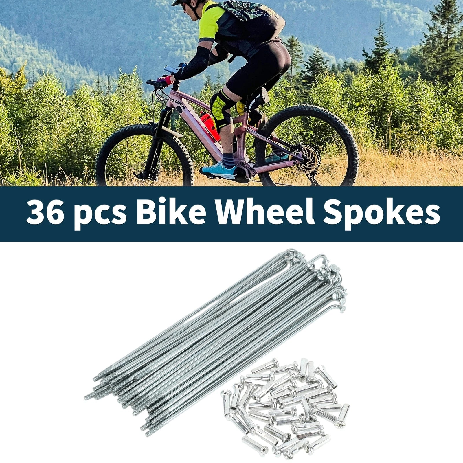 Bicycle Spokes Nipple Replacement Set 114mm for Universal (All Models)