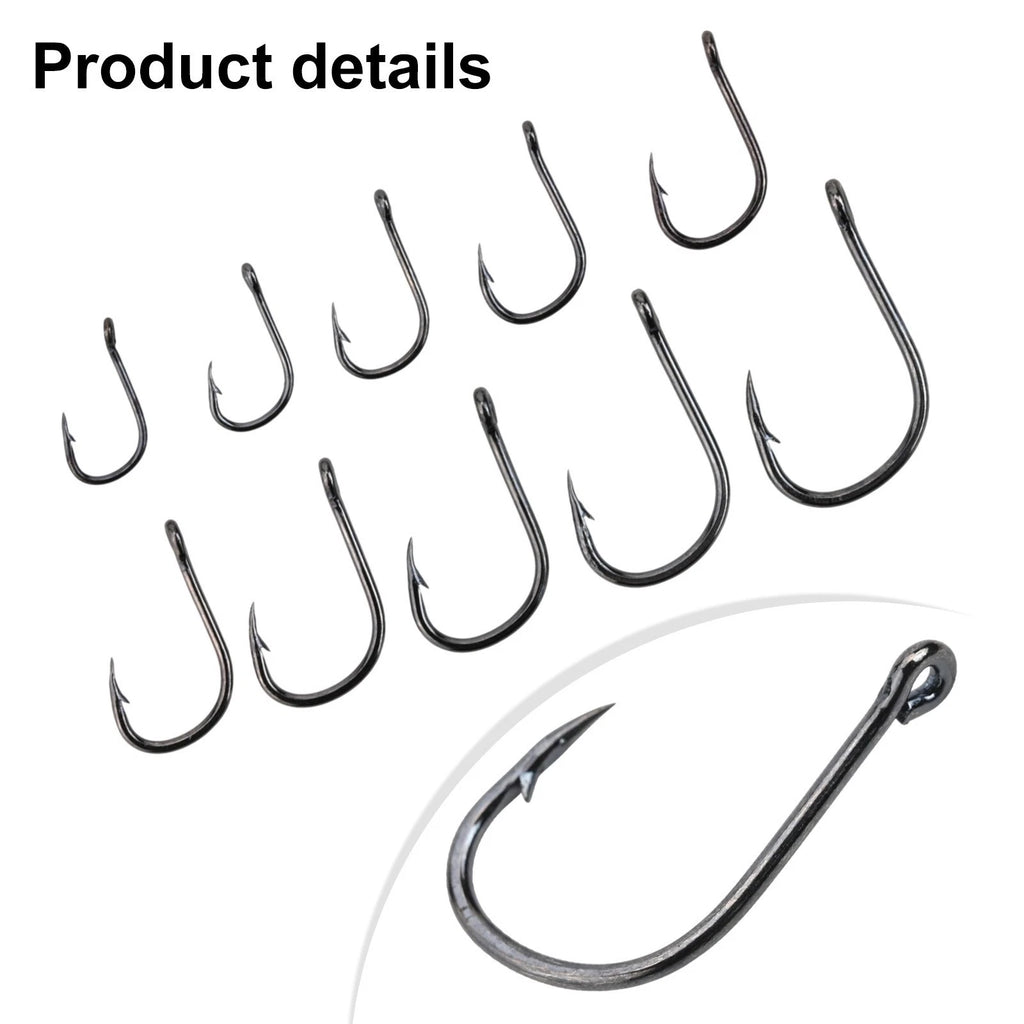500 Pcs Fishhook Set for All Anglers - High Carbon Steel Hooks