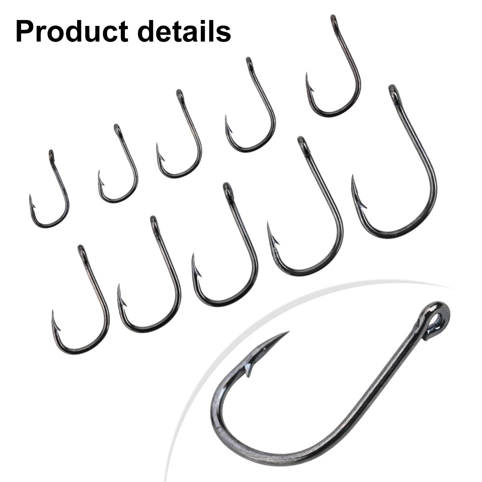500 Pcs Fishhook Set for All Anglers - High Carbon Steel Hooks