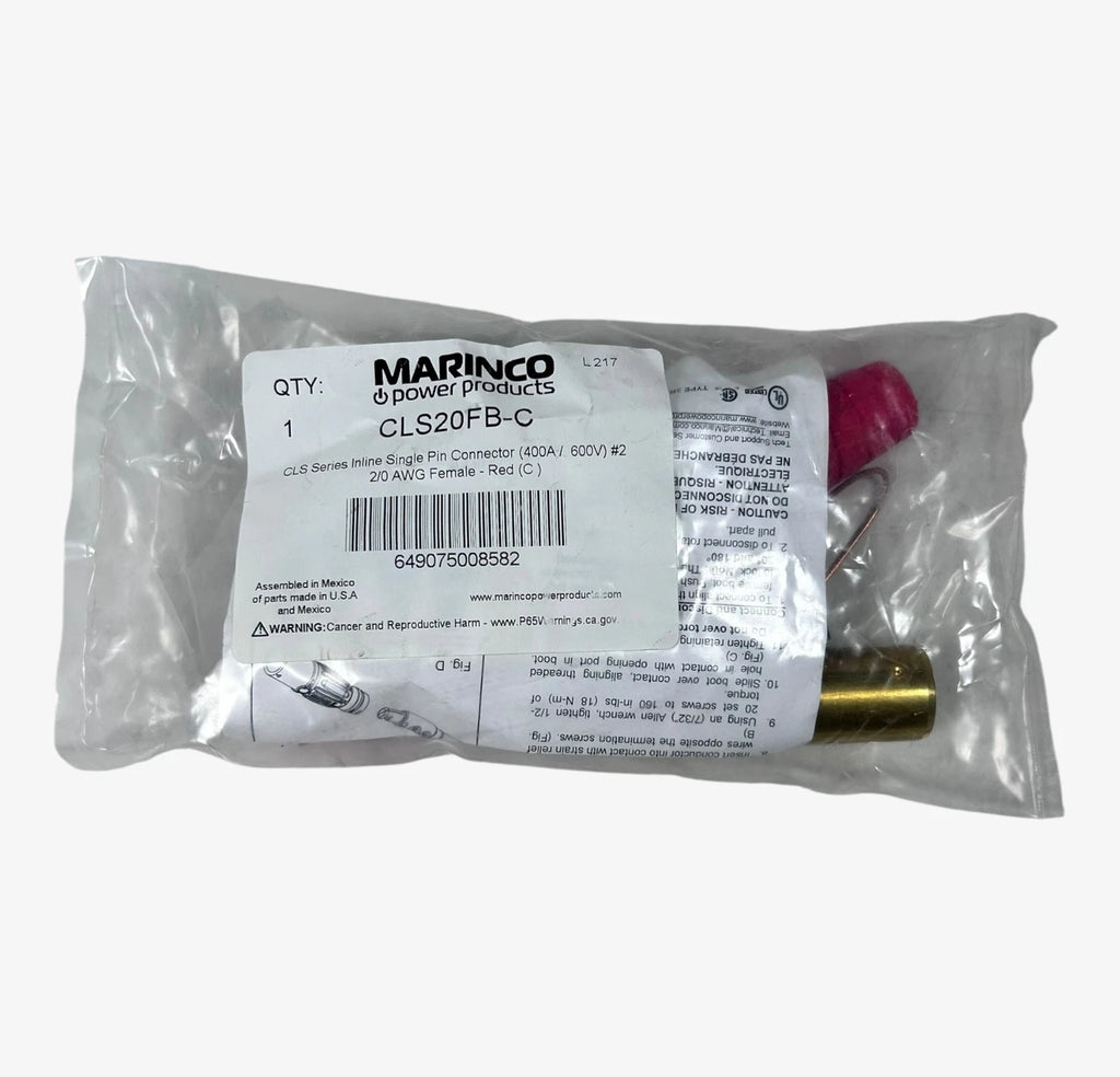 Marinco CLS20FB-C Inline Single Pin Connector for CL Series (400A/600V)