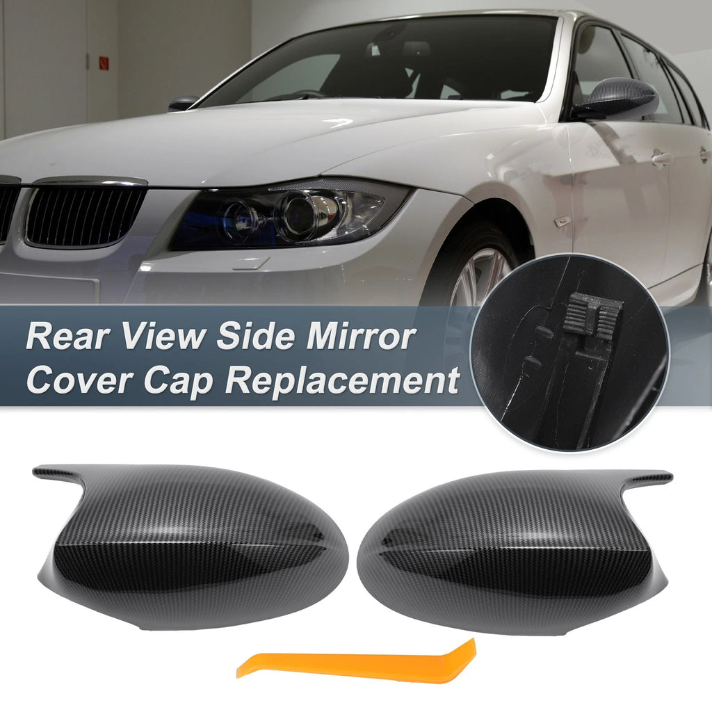 Rearview Mirror Cover Cap Set Replacement for BMW 1 Series E81 E87 (2004–2013)