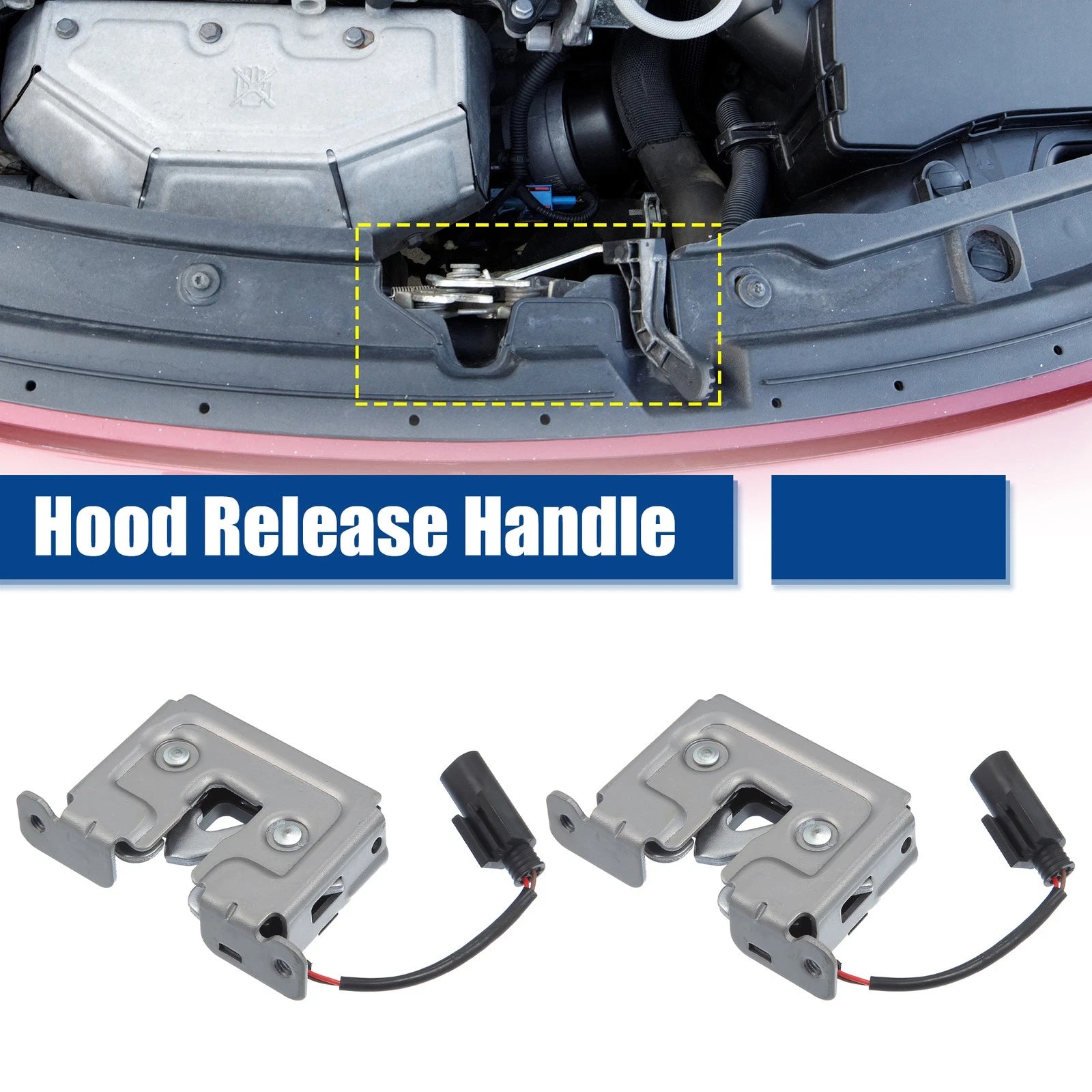 Hood Latch Lock Actuator Pair Front Replacement for BMW 5 Series (2011–2017)