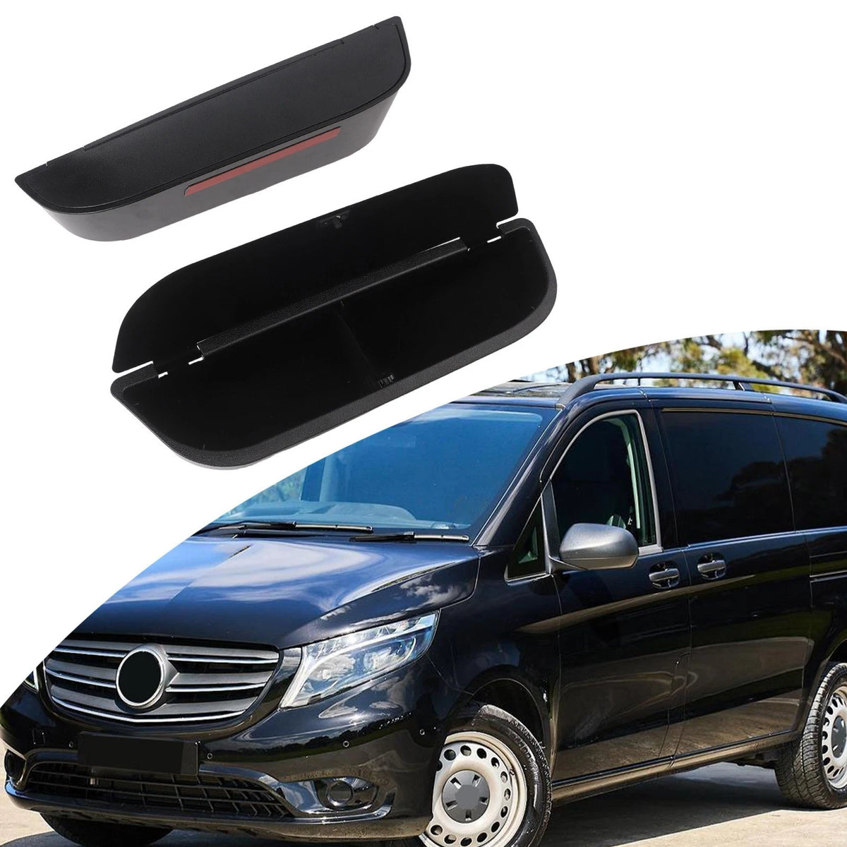 Molded Dashboard Storage Box Set for Mercedes For Vito Front Left and Right