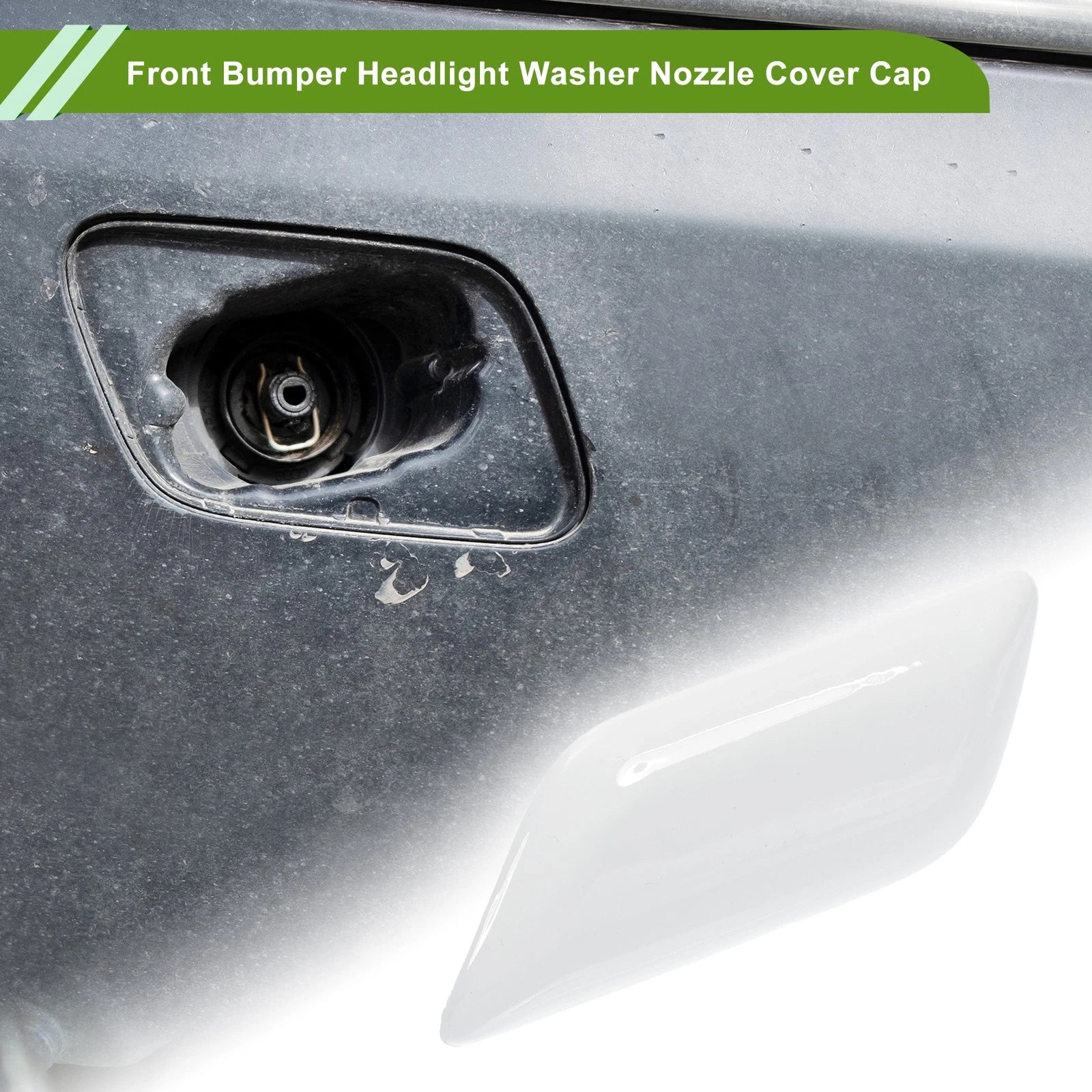 Washer Nozzle Cover Cap Front Left for Toyota Camry (2011–2015) White