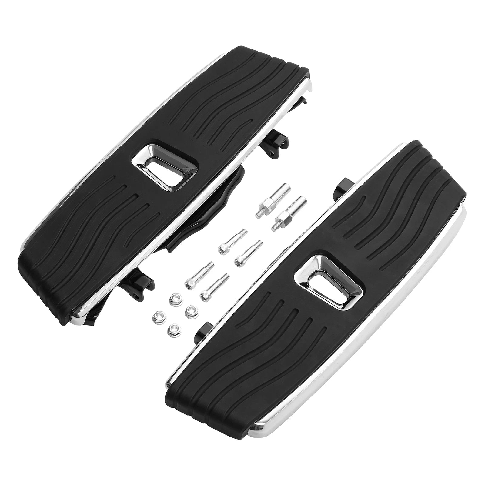 Chrome Driver Floorboards for Harley Touring (2014–2024)