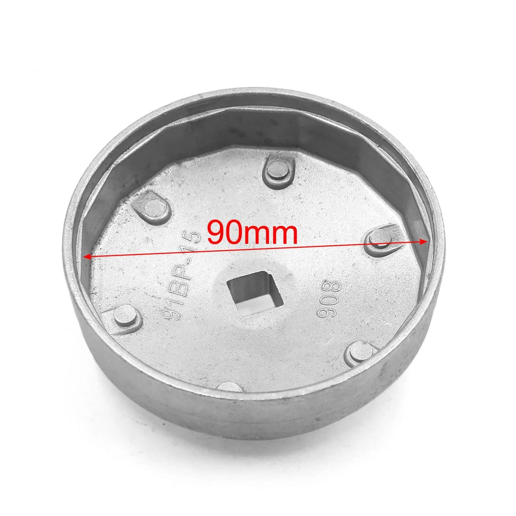 91mm 15 Flutes Oil Filter Cap Wrench Socket Tool for Auto Car