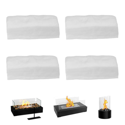 Set of 4 Wool Wicks for Indoor Ethanol Fireplace