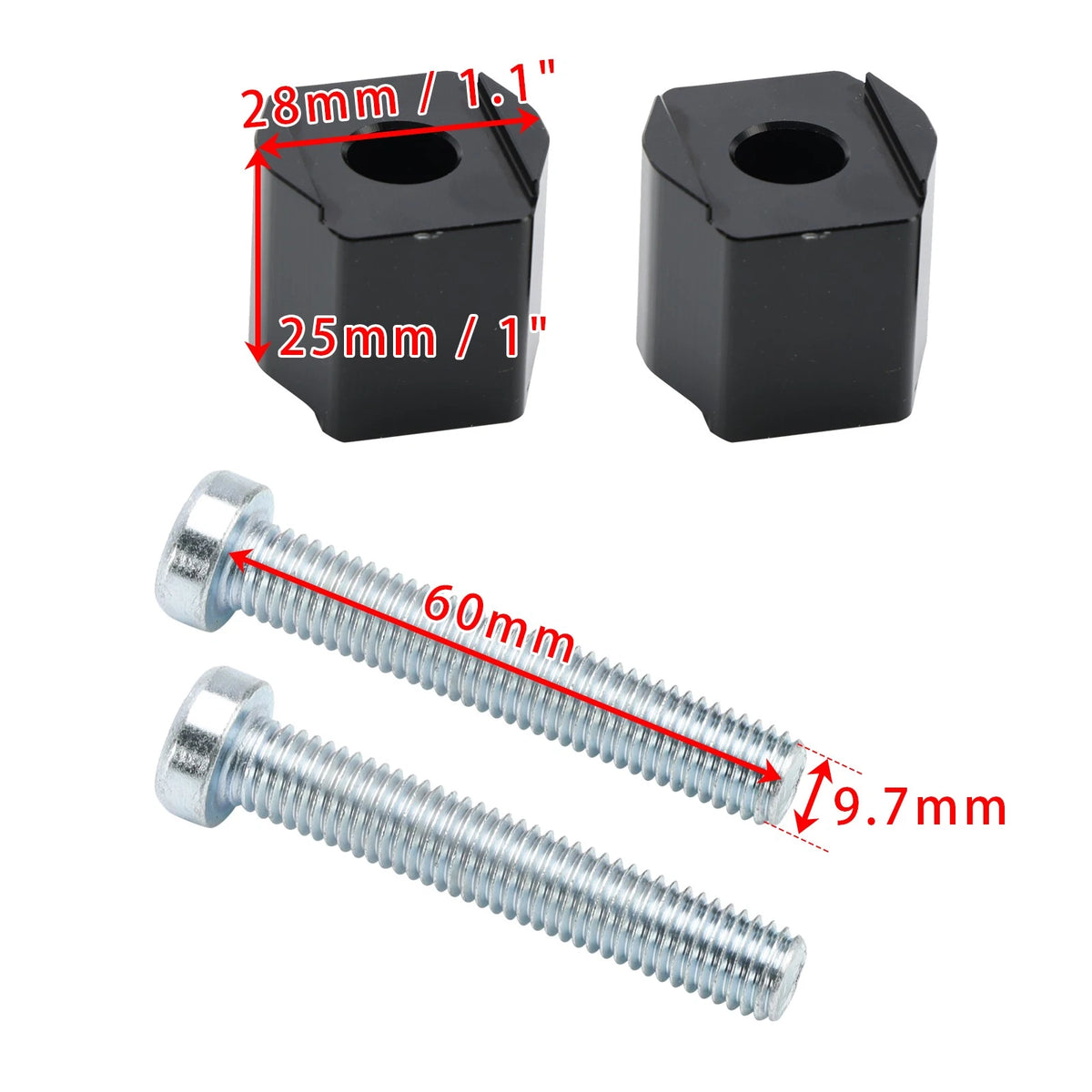 25mm Handlebar Riser Spacers for KTM 390 790 890 1290 Adventure/R (2019–2024)