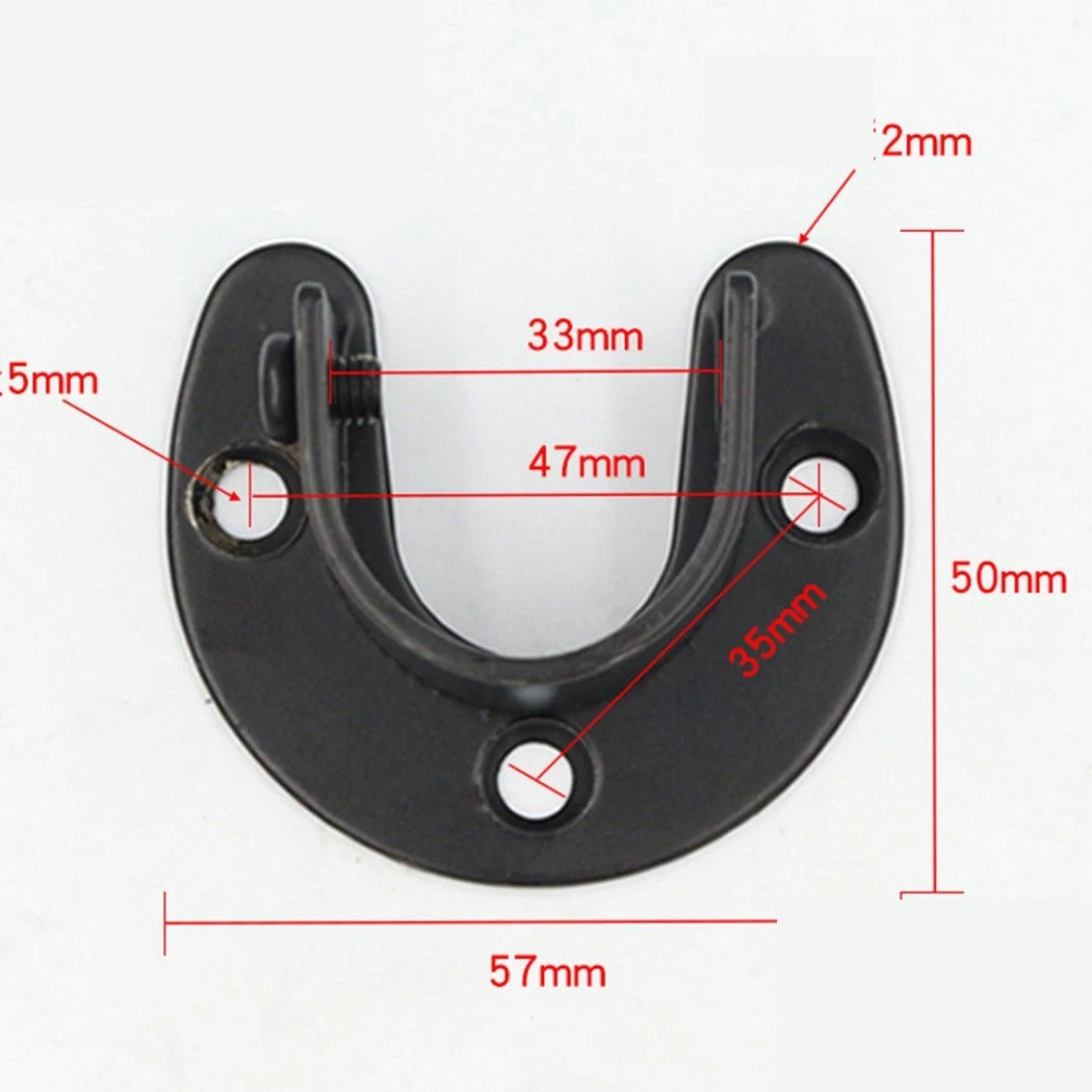 Set of 4 Heavy Duty Closet Bracket Clothes Flange Hanger