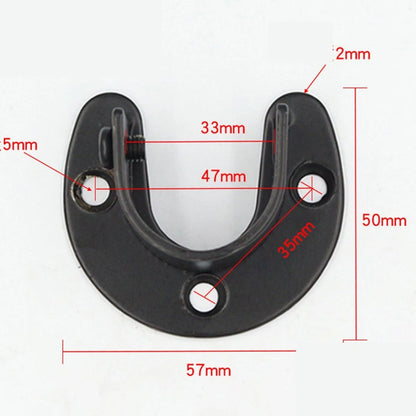 Set of 4 Heavy Duty Closet Bracket Clothes Flange Hanger