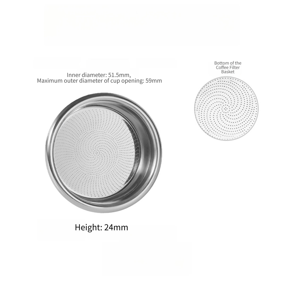 2X 51mm Coffee Filter Basket for Morning Coffee Routine