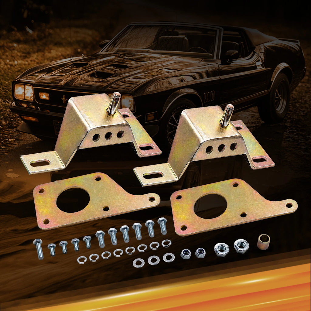 Solid Motor Mounts + Swap Adapter Plates for Mustang LS1 LS2 (1994–2004)