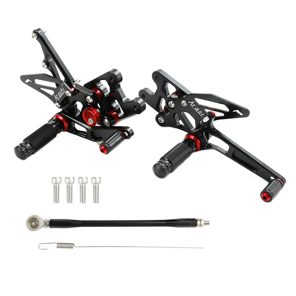 Adjustable Rearset for Suzuki GSX-R 1000 (2007–2008) - Aluminum Black