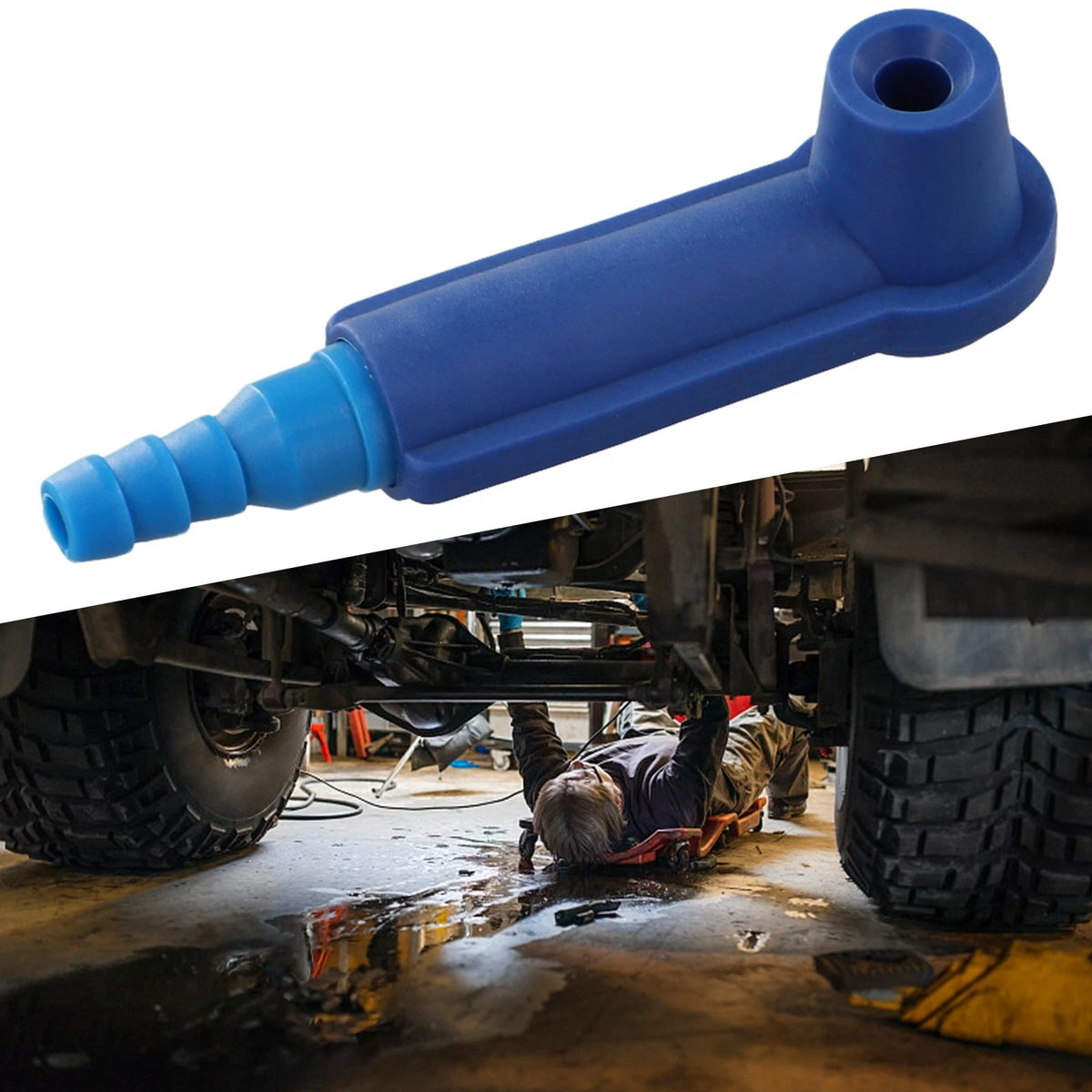 Oil Bleeder Equipment for Car Brake (2.77 Inch Blue Plastic)
