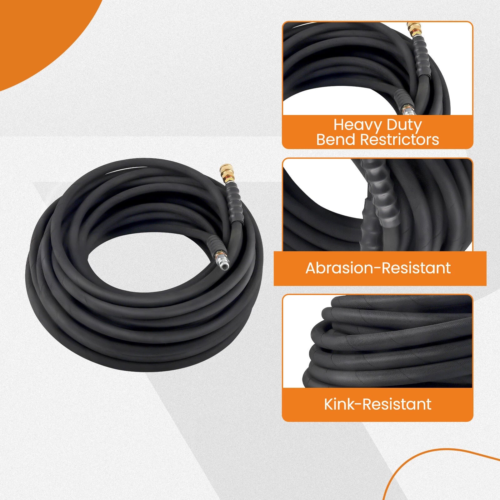 2-Braid R2 Water Pressure Washer Hose 3/8" x 100ft 6000psi
